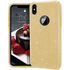 Apple - iPhone X Shining Simli Silikon Kılıf - Gold