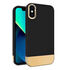 Apple - iPhone X Zebana Gold Stil Silikon Kılıf - Siyah