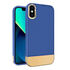 Apple - iPhone X Zebana Gold Stil Silikon Kılıf - Mavi