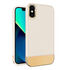 Apple - iPhone X Zebana Gold Stil Silikon Kılıf - Krem Rengi