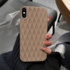 Apple - iPhone X Zebana 3D Wrink Silikon Kılıf - Kahverengi
