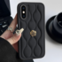 Apple - iPhone X Zebana Camellia Deri Kılıf - Siyah