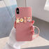 Apple - iPhone X Zebana Love Bear Silikon Kılıf - Pembe