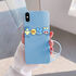 Apple - iPhone X Zebana Love Bear Silikon Kılıf - Açık Mavi