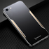 Apple - iPhone X Zebana Metal Mitras Kılıf (Silikon Kenar) - Gold