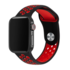Apple Watch 38mm-40mm- 41mm KRD-02 Silikon Kordon (SAAT DAHİL DEĞİLDİR) - Siyah + Kırmızı