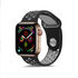 Apple Watch 38mm-40mm- 41mm KRD-02 Silikon Kordon (SAAT DAHİL DEĞİLDİR) - Siyah + Füme