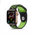 Apple Watch 38mm-40mm- 41mm KRD-02 Silikon Kordon (SAAT DAHİL DEĞİLDİR) - Siyah+Yeşil