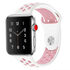Apple Watch 38mm-40mm- 41mm KRD-02 Silikon Kordon (SAAT DAHİL DEĞİLDİR) - Beyaz+Pembe