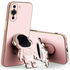 Huawei - Nova 10 Zebana Standlı Astronot Silikon Kılıf - Rose Gold