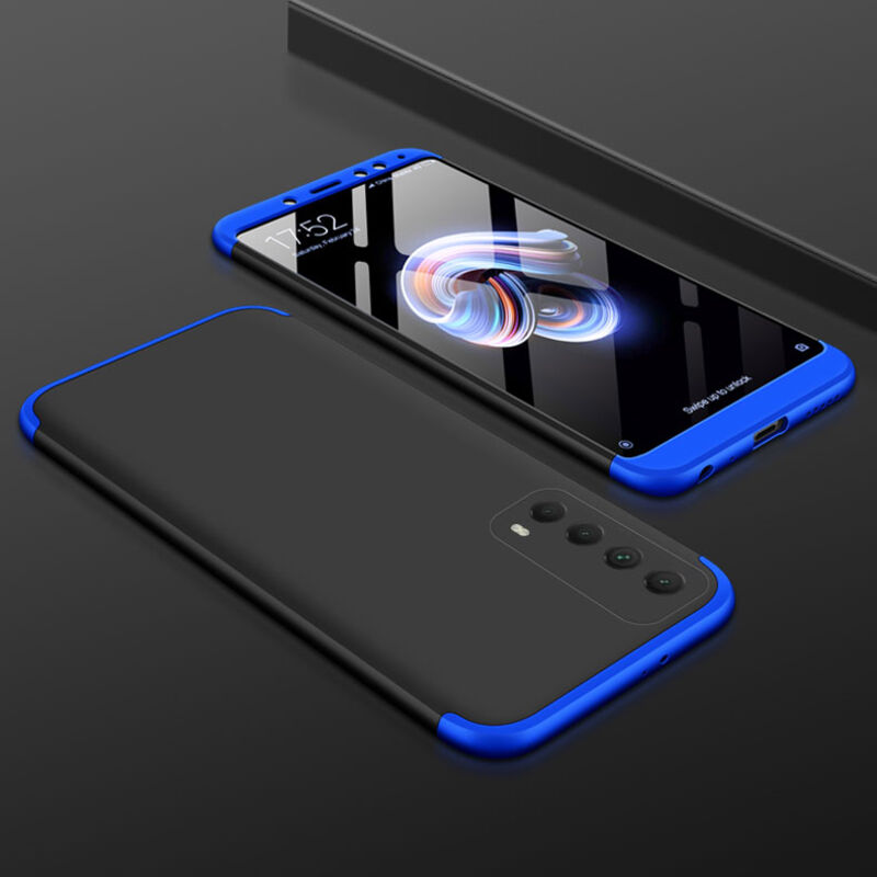 Huawei - P Smart 2021 Kamera Korumalı Platinum Kılıf - Siyah - Mavi