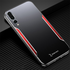 Huawei - P20 Pro Zebana Metal Mitras Kılıf (Silikon Kenar) - Kırmızı