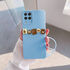 Huawei - P40 Lite Zebana Love Bear Silikon Kılıf - Kahverengi - Açık Mavi