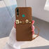 Huawei - Y9 Prime 2019 Zebana Love Bear Silikon Kılıf - Kahverengi
