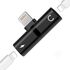 İphone Lightning Splitter 2in1 Şarj Ve Kulaklık Birleştirici - Siyah