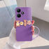 İnfinix - Hot 30i Zebana Love Bear Silikon Kılıf - Pembe - Lila