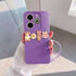İnfinix - Hot 40i Zebana Love Bear Silikon Kılıf - Pembe - Lila