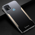 Oppo - A15s Zebana Metal Mitras Kılıf (Silikon Kenar) - Gold