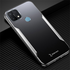 Oppo - A15s Zebana Metal Mitras Kılıf (Silikon Kenar) - Gri