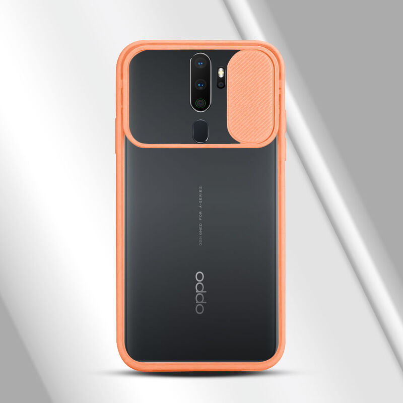 Oppo - A9 2020 Kamera Lens Korumalı Kılıf - Rose Gold