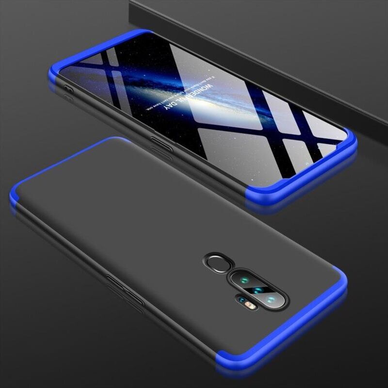 Oppo - A9 2020 Kamera Korumalı Platinum Kılıf - Siyah - Mavi