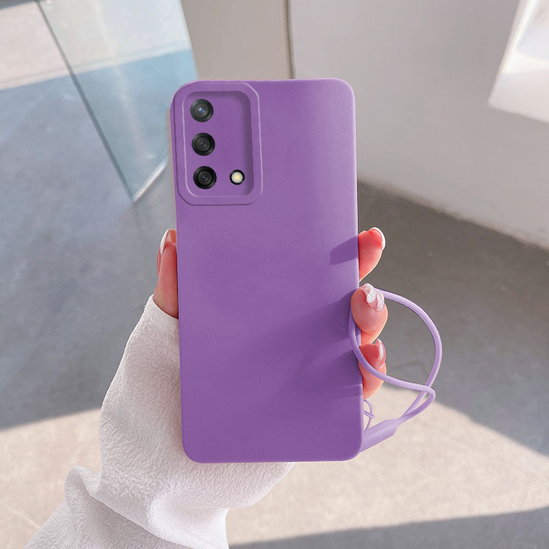 Oppo - A74  Zebana Love Yumuşak Silikon Kılıf - Lila