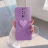 Oppo - A9 2020 Zebana Kalpli Love Silikon Kılıf - Lila