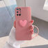 Oppo - A92 Zebana Kalpli Love Silikon Kılıf - Rose Gold
