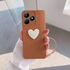 Realme - C53 Zebana Kalpli Love Silikon Kılıf - Kahverengi