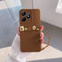 Realme - C53 Zebana Love Bear Silikon Kılıf - Kahverengi