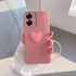 Realme - C55 Zebana Kalpli Love Silikon Kılıf - Pembe