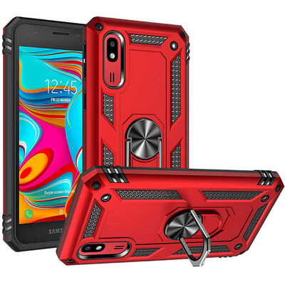 Samsung - Galaxy A2 Core Panzer Yüzüklü Kılıf - Mavi