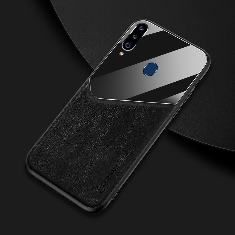 Samsung - Galaxy A20S Zebana New Fashion Deri Kılıf - Siyah