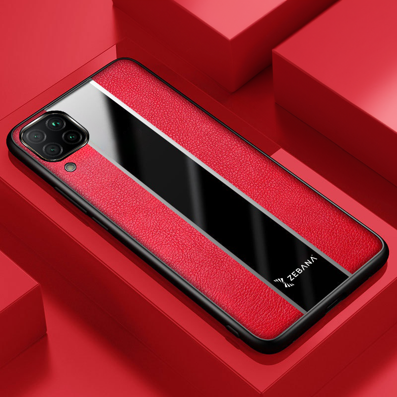 Samsung - Galaxy A22 Zebana Premium Deri Kılıf - Kırmızı