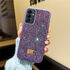 Samsung - Galaxy A35 5G Zebana Taşlı Star Glitter Silikon Kılıf - Derin Mor