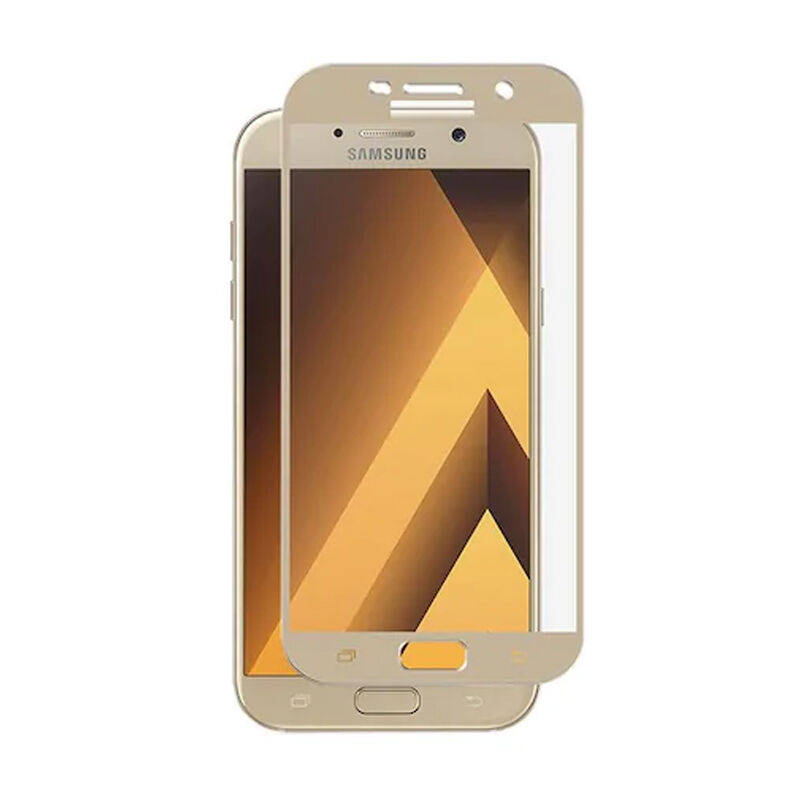 Samsung - Galaxy A7 (2017) 5D Cam Ekran Koruyucu - Gold