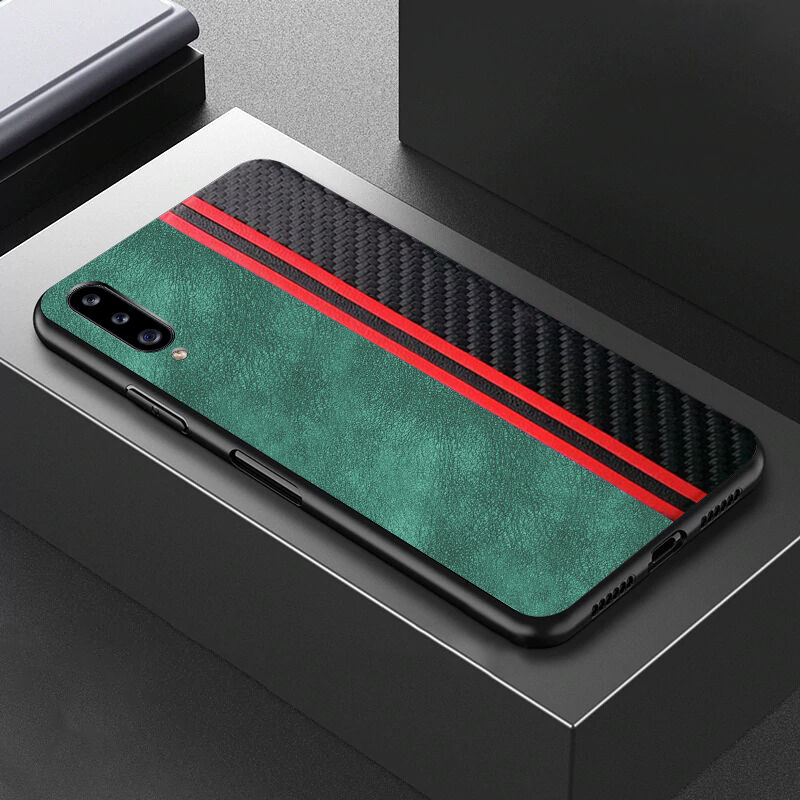 Samsung - Galaxy A70 Spor Deri Kılıf - Yeşil