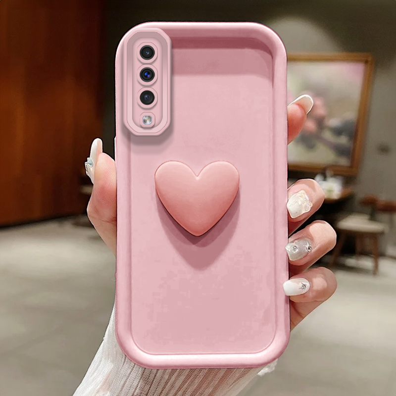 Samsung - Galaxy A70 Zebana Amour Silikon Kılıf - Pembe