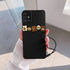 Samsung - Galaxy A71 Zebana Love Bear Silikon Kılıf - Siyah - Kahverengi
