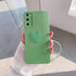 Samsung - Galaxy S20 FE Zebana Kalpli Love Silikon Kılıf - Açık Yeşil