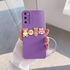 Samsung - Galaxy S20 FE Zebana Love Bear Silikon Kılıf - Pembe - Lila