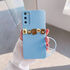 Samsung - Galaxy S20 FE Zebana Love Bear Silikon Kılıf - Kahverengi - Açık Mavi