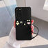 Samsung - Galaxy S20 Plus Zebana Love Bear Silikon Kılıf - Siyah