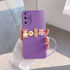Samsung - Galaxy S20 Plus Zebana Love Bear Silikon Kılıf - Pembe - Lila