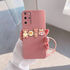 Samsung - Galaxy S20 Plus Zebana Love Bear Silikon Kılıf - Rose Gold