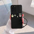 Samsung - Galaxy S20 Ultra Zebana Love Bear Silikon Kılıf - Siyah