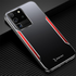 Samsung - Galaxy S20 Ultra Zebana Metal Mitras Kılıf (Silikon Kenar) - Kırmızı