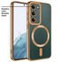 Samsung - Galaxy S22 Zebana Glint Silikon Kılıf (Kablosuz Şarj Destekli) - Gold