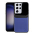 Samsung - Galaxy S22 Ultra Zebana Lens Deri Kılıf - Lacivert