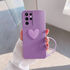 Samsung - Galaxy S22 Ultra Zebana Kalpli Love Silikon Kılıf - Lila